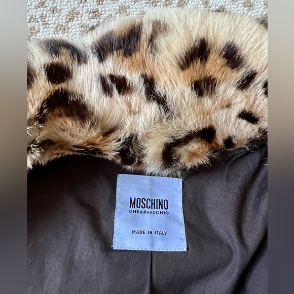 MOSCHINO Cheap and Chic leopard print rabbit fur jacket - Picture 16 of 16